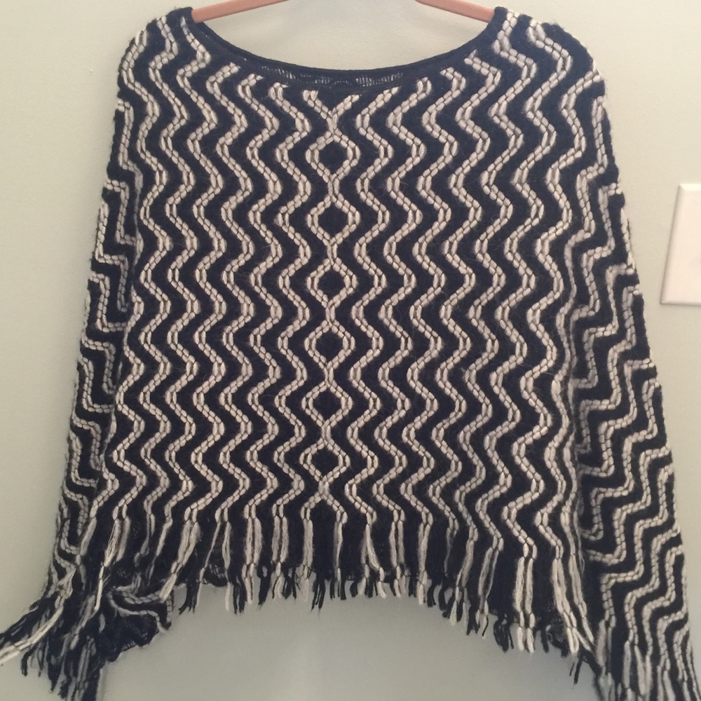Black/White Missoni Poncho/Cape/Sweater